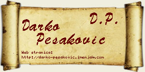 Darko Pešaković vizit kartica
